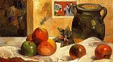 Paul Gauguin Canvas Paintings - Still Life with Japanese Print